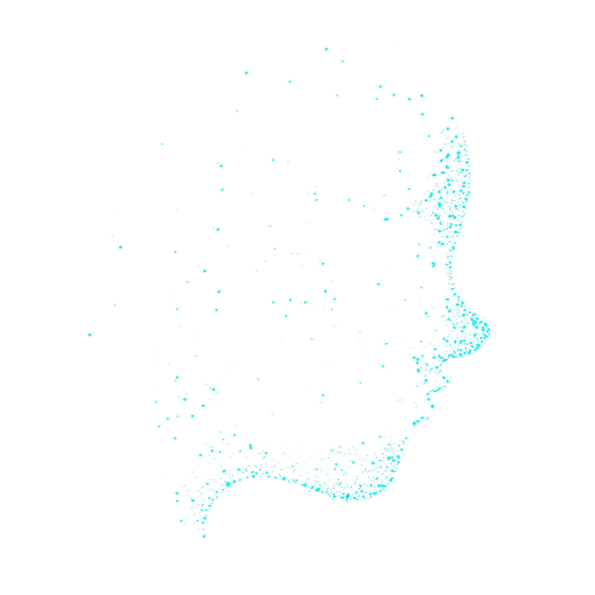 particle-face-glow-background